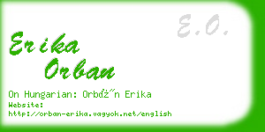 erika orban business card